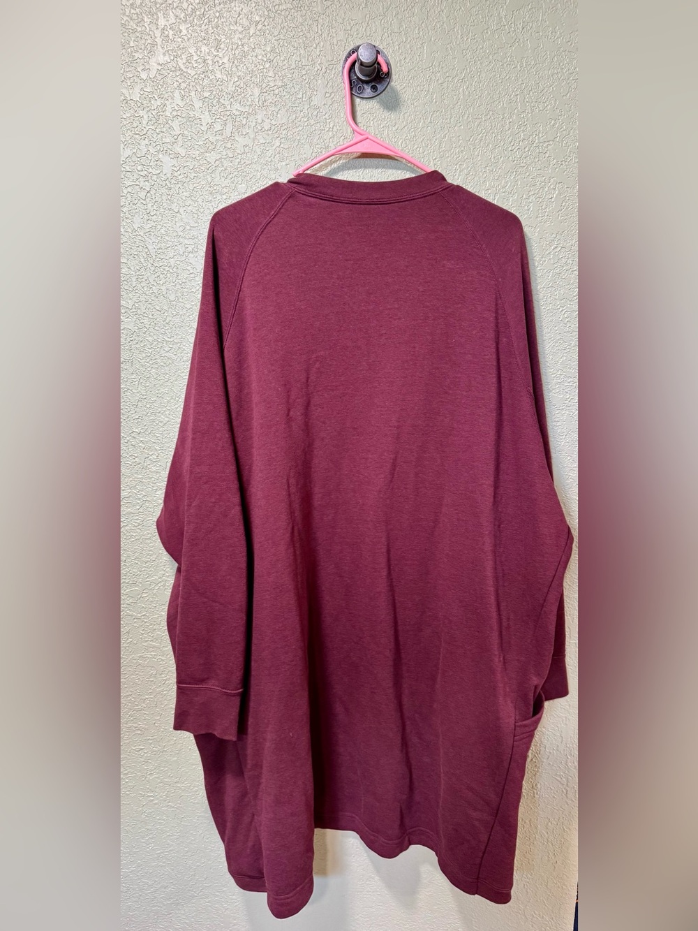 Nike Women's Open-Front Maroon Cardigan with Logo has pockets 3X - Picture 6 of 6